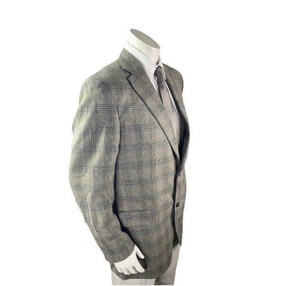 Carroll & Co. ‘Crestwood’ Men Blazer 42L Italian Cashmere Woven Windowpane Check - Picture 5 of 14